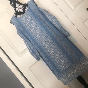 Baby Blue Cold Shoulder Sheath Dress